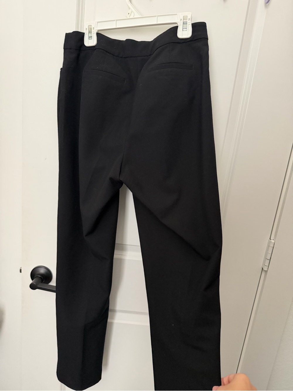 Black Women's Tailored Ponte Pants Straight 2S